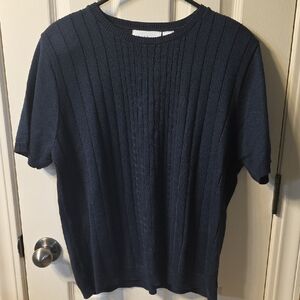 Alfred Dunner Dark Blue Knit Top